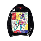 Y2k bemalte Jeansjacke für Herren